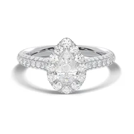 Embellished Iconic Dewdrop Halo Ring