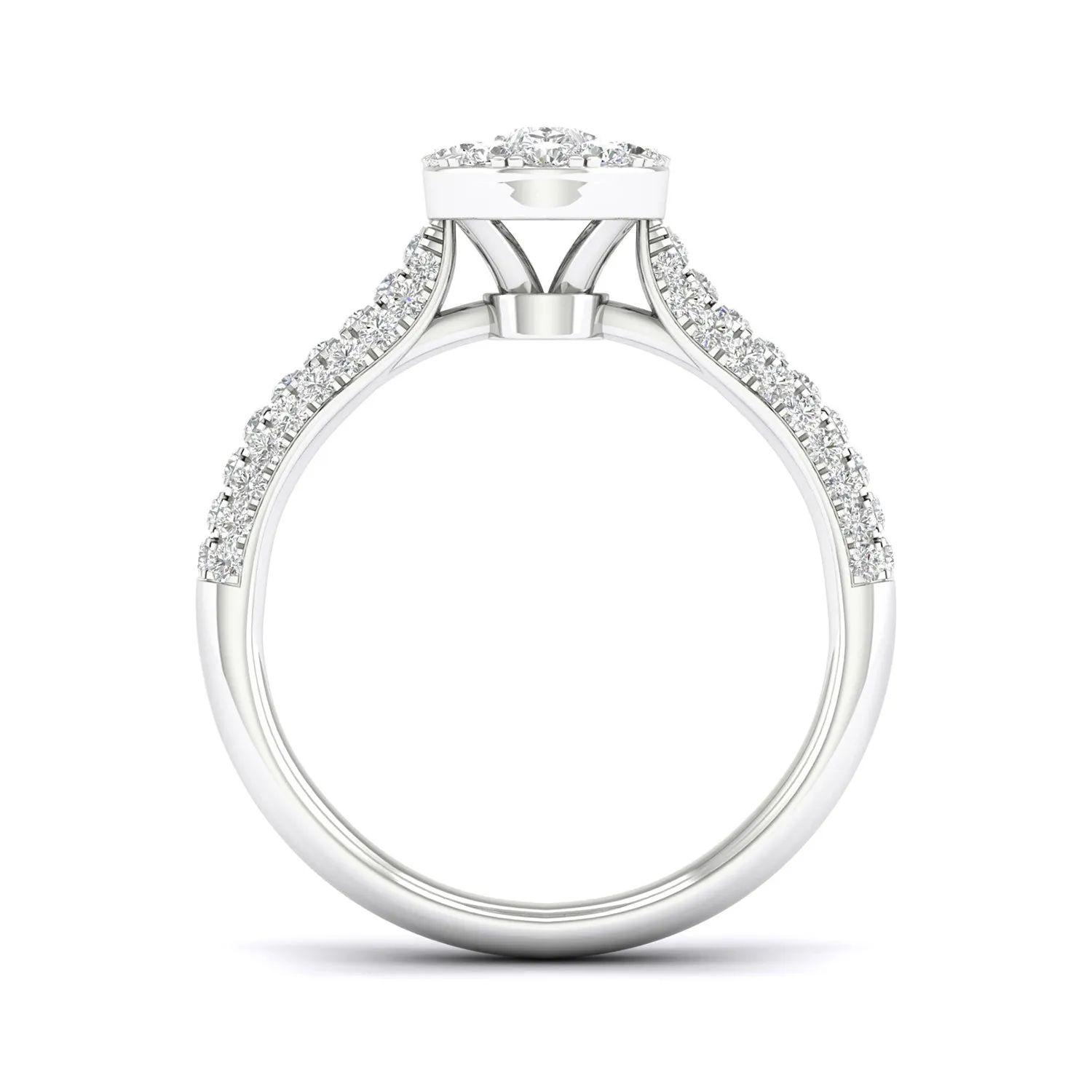 Embellished Iconic Dewdrop Halo Ring