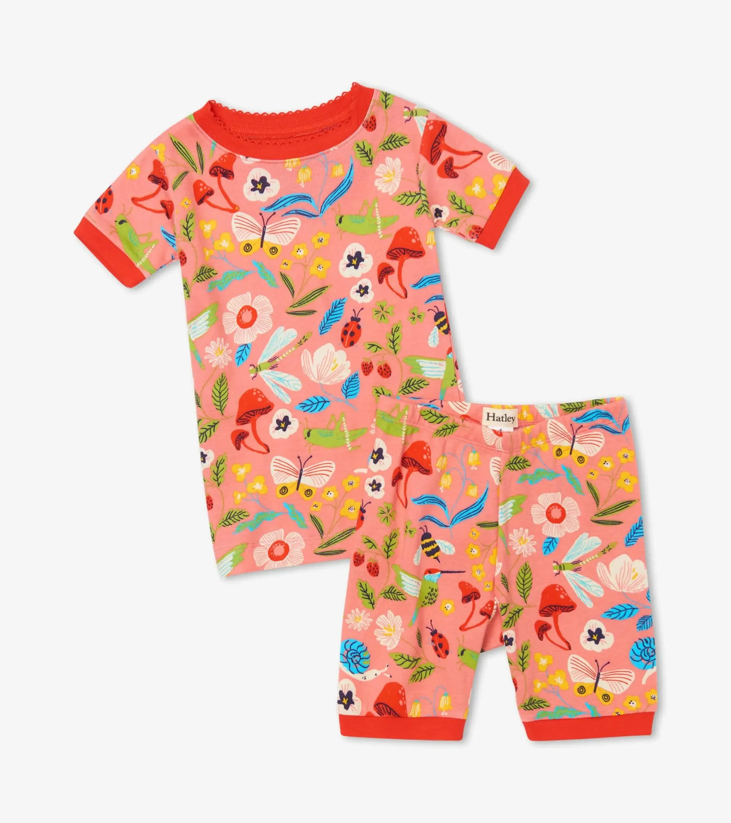 Enchanted Garden Organic Cotton Short Girls Pajama Set | Hatley