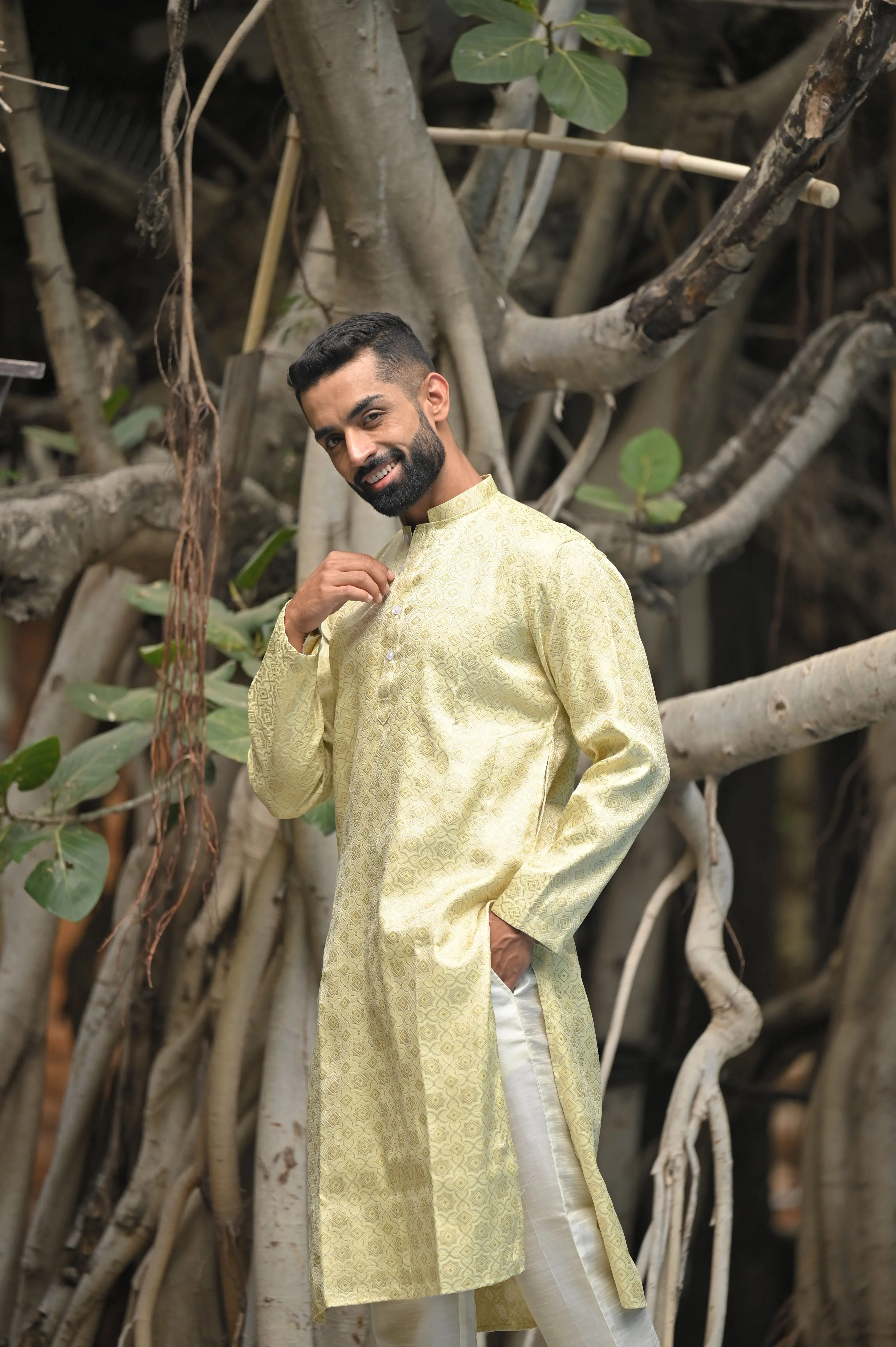 Festive Threads Brocade Kurta Pajama