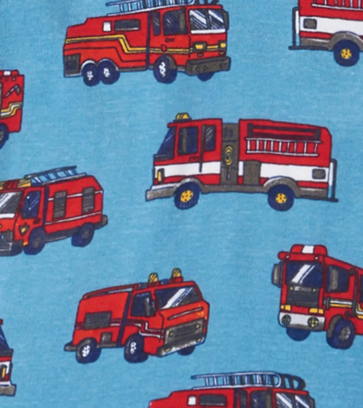 Firetrucks Kids Organic Cotton Boys Pajama Set | Hatley