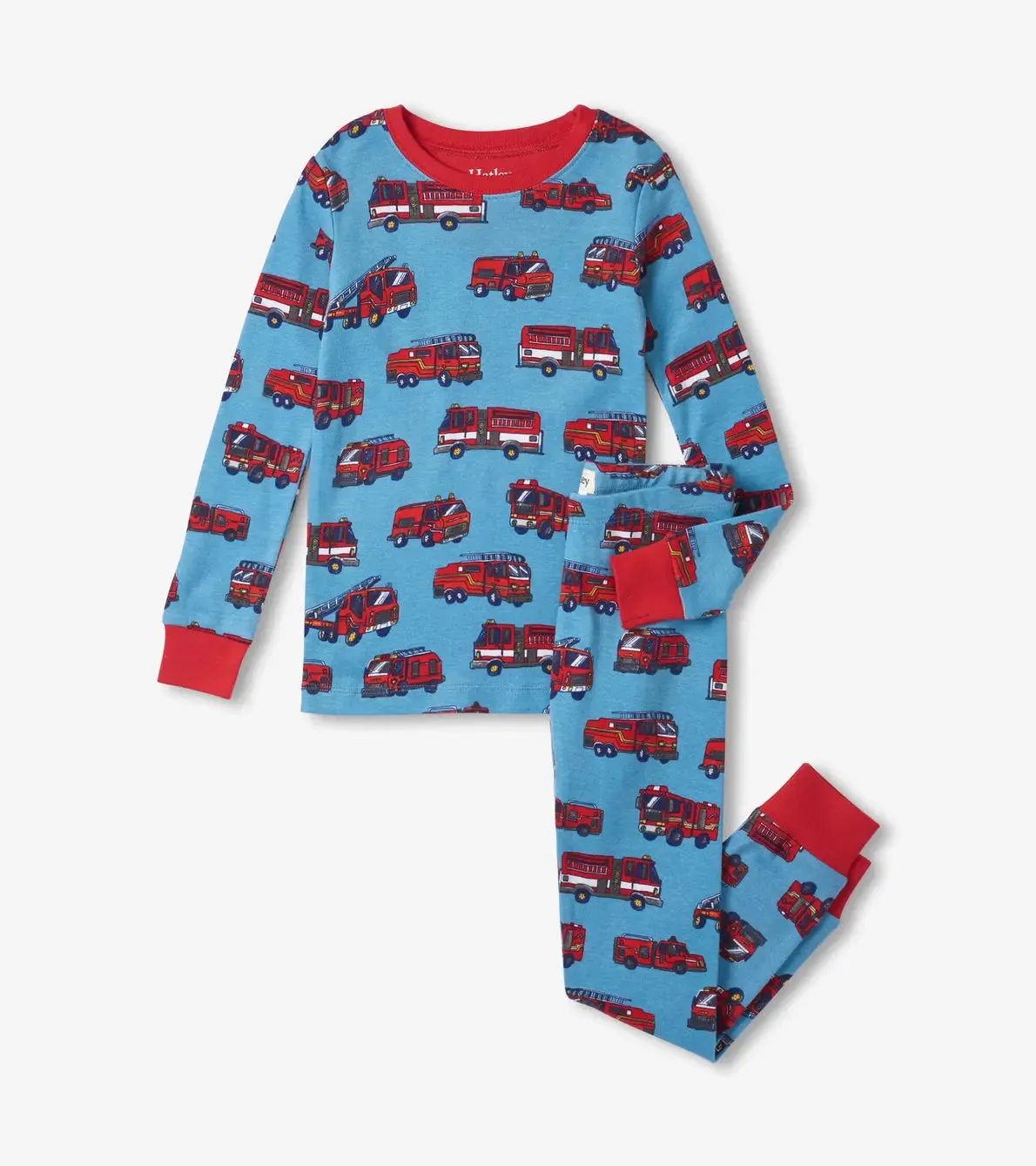 Firetrucks Kids Organic Cotton Boys Pajama Set | Hatley