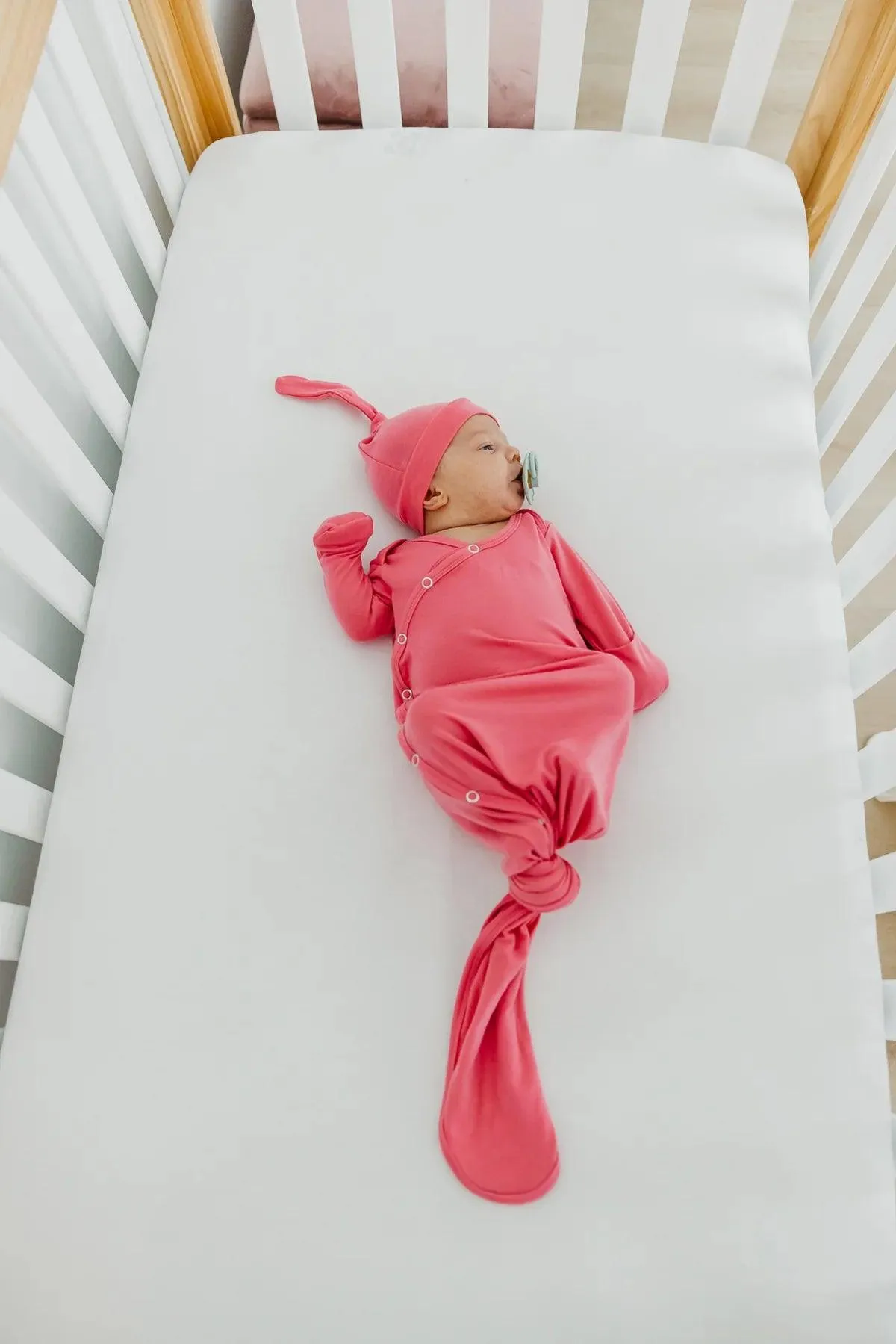 Flamingo Newborn Knotted Gown