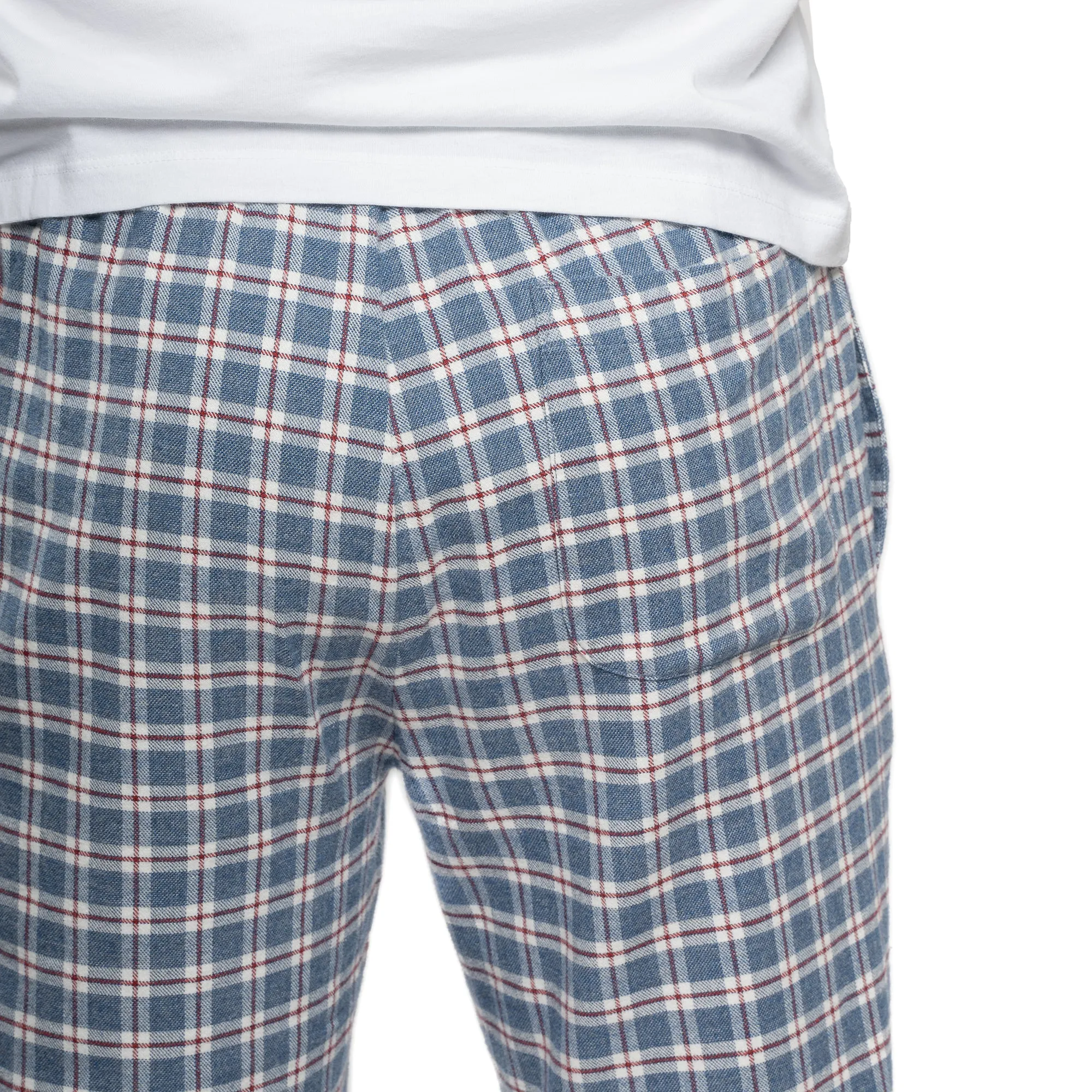 Flannel Pajama Pants -  Navy Windowpane