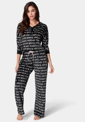 Fleece Velour Pajama Set