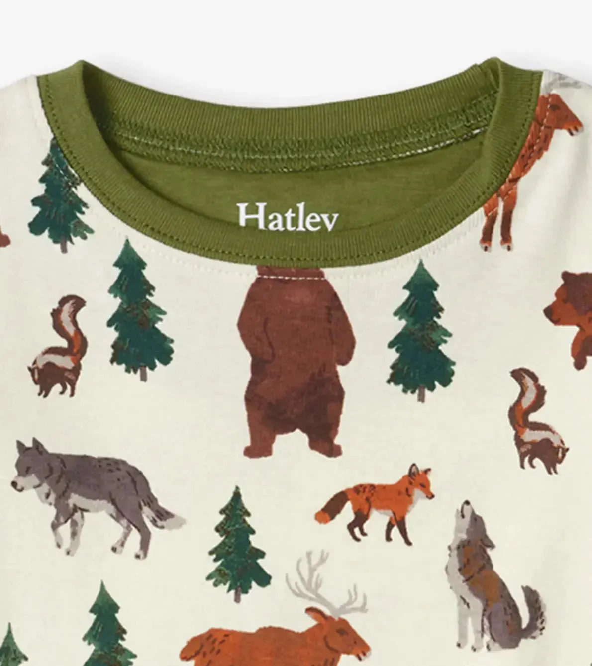 Forest Animals Kids Organic Cotton Boys Pajama Set | Hatley