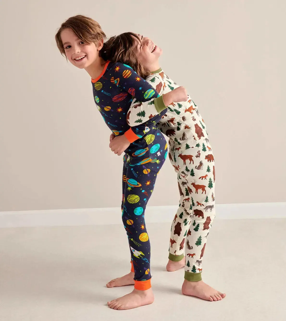 Forest Animals Kids Organic Cotton Boys Pajama Set | Hatley