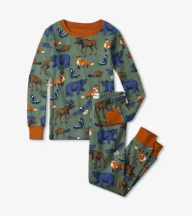 Forest Animals Organic Cotton Pajama Set | Hatley