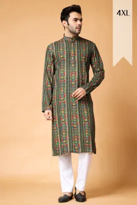 Forest Fiesta Printed Kurta Pajama