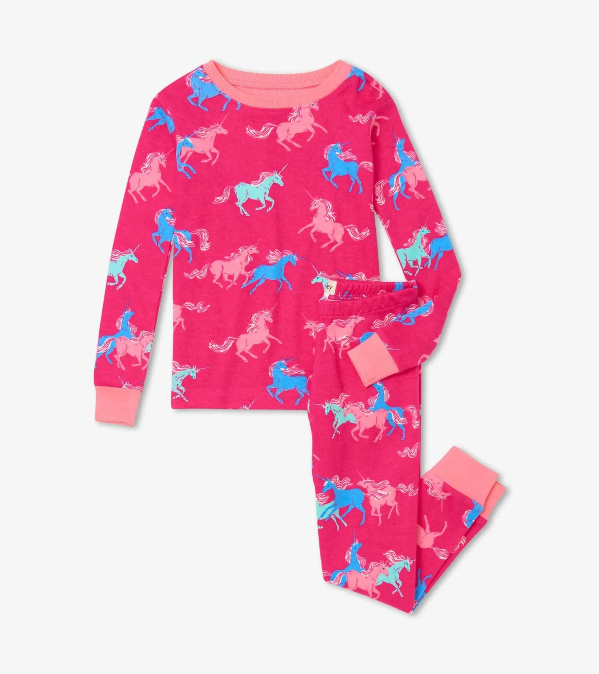 Frolicking Unicorns Organic Cotton Girls Pajama Set | Hatley