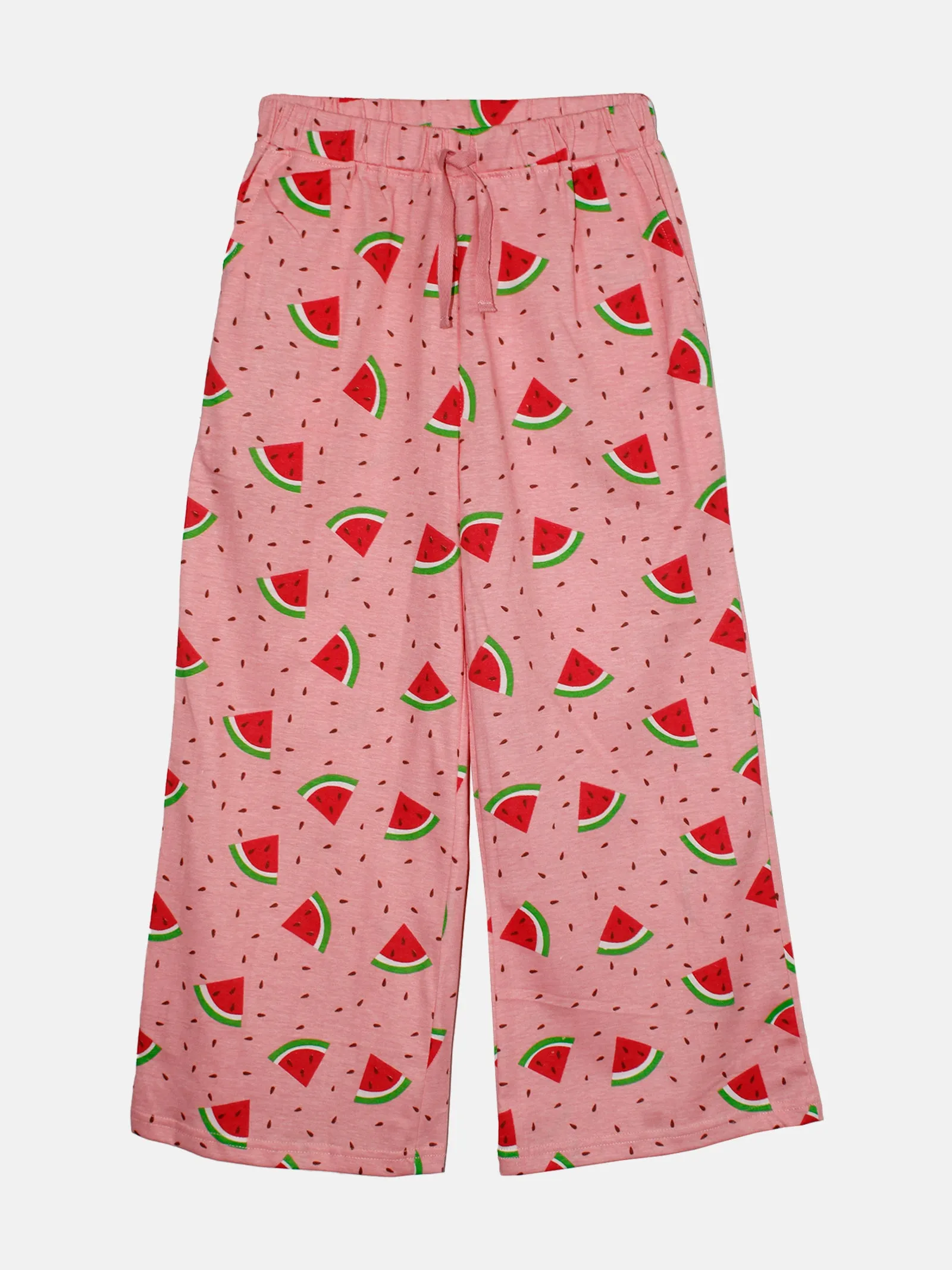 Girls Cotton Printed Flared Pajama