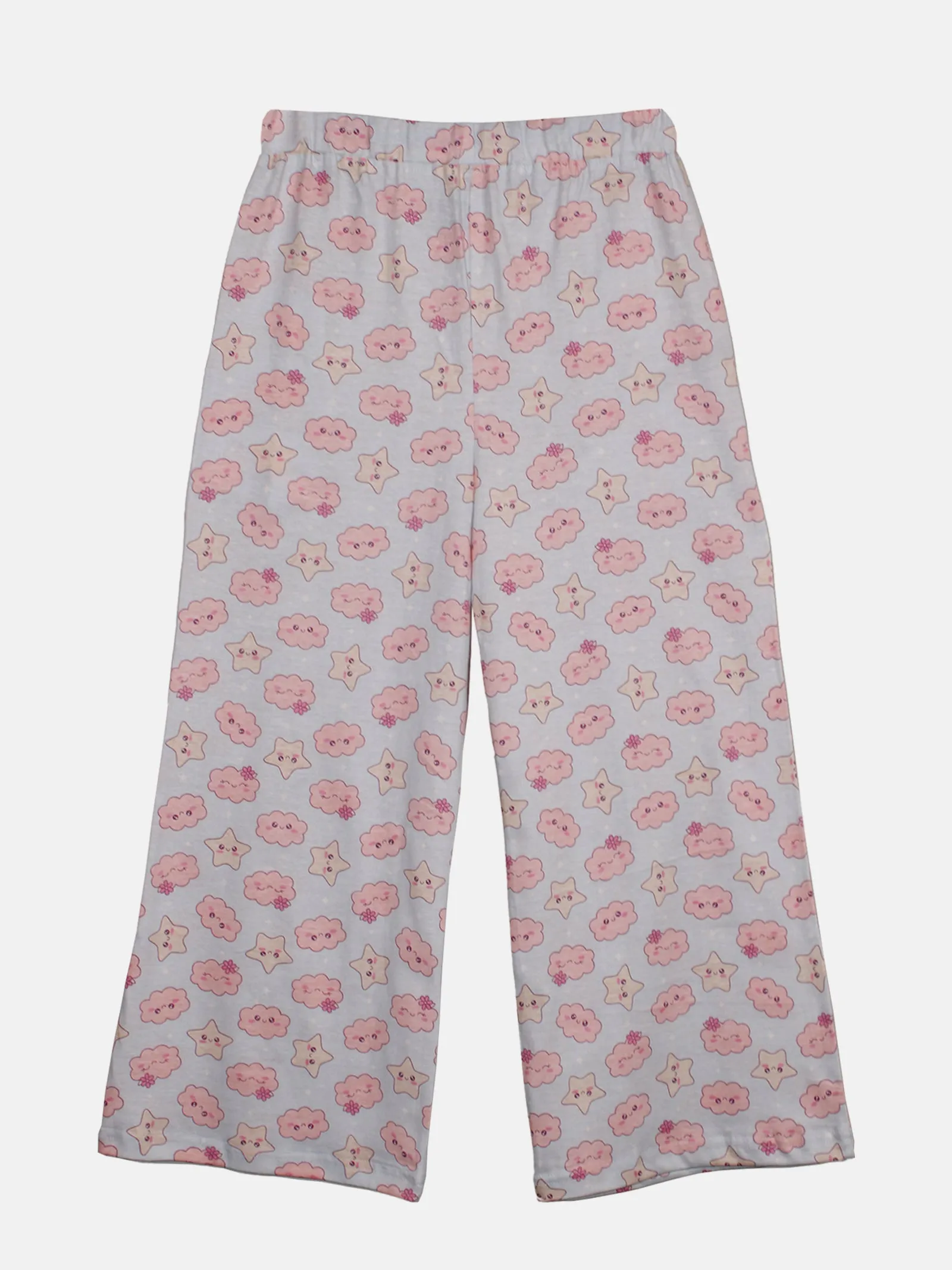 Girls Cotton Printed Flared Pajama