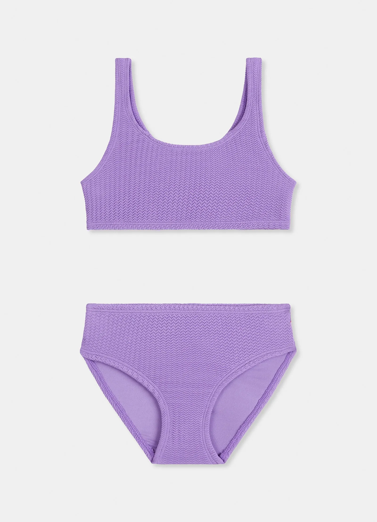 Girls Square Neck Bikini  - Lilac