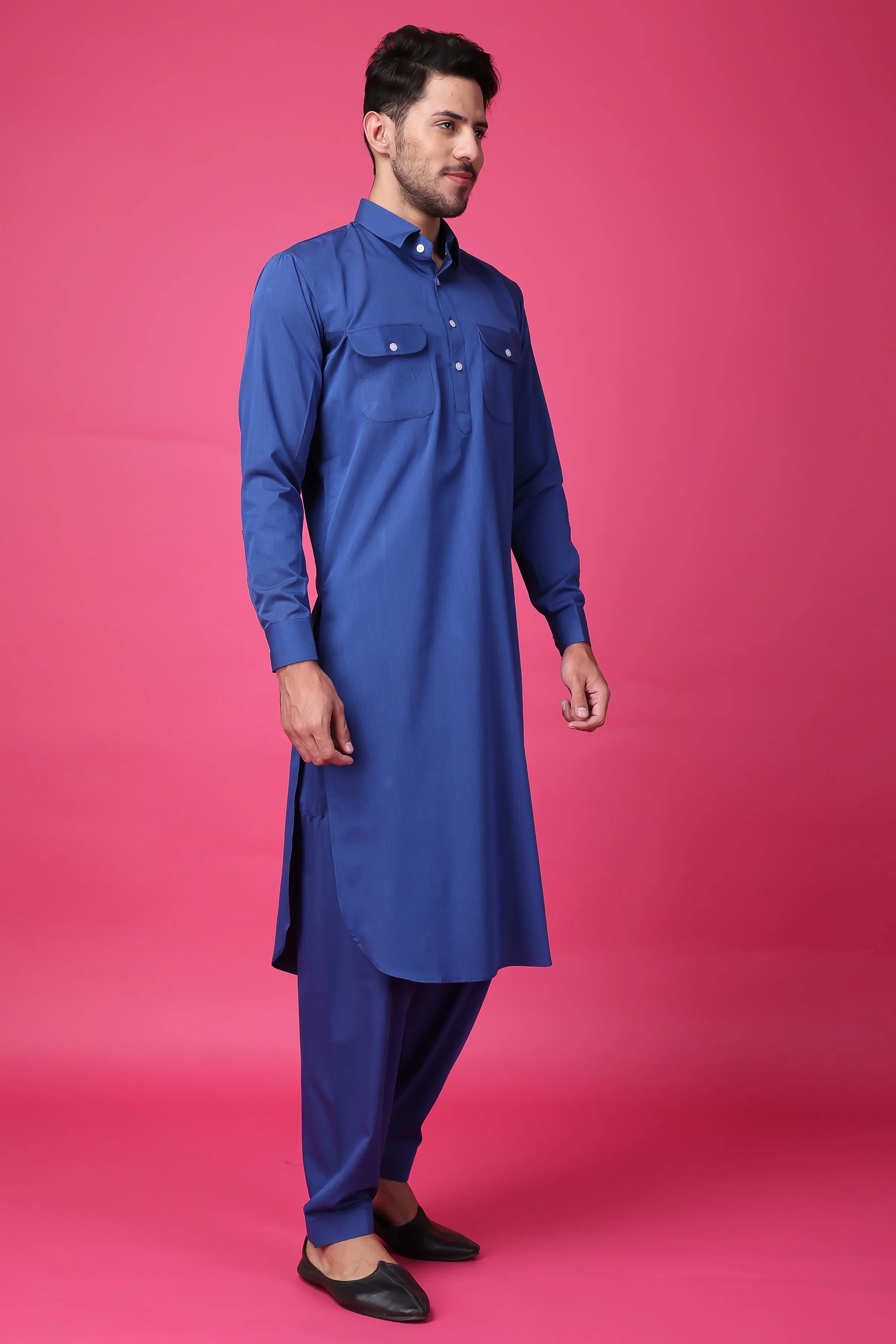 Glorious Indigo Pathani Suit