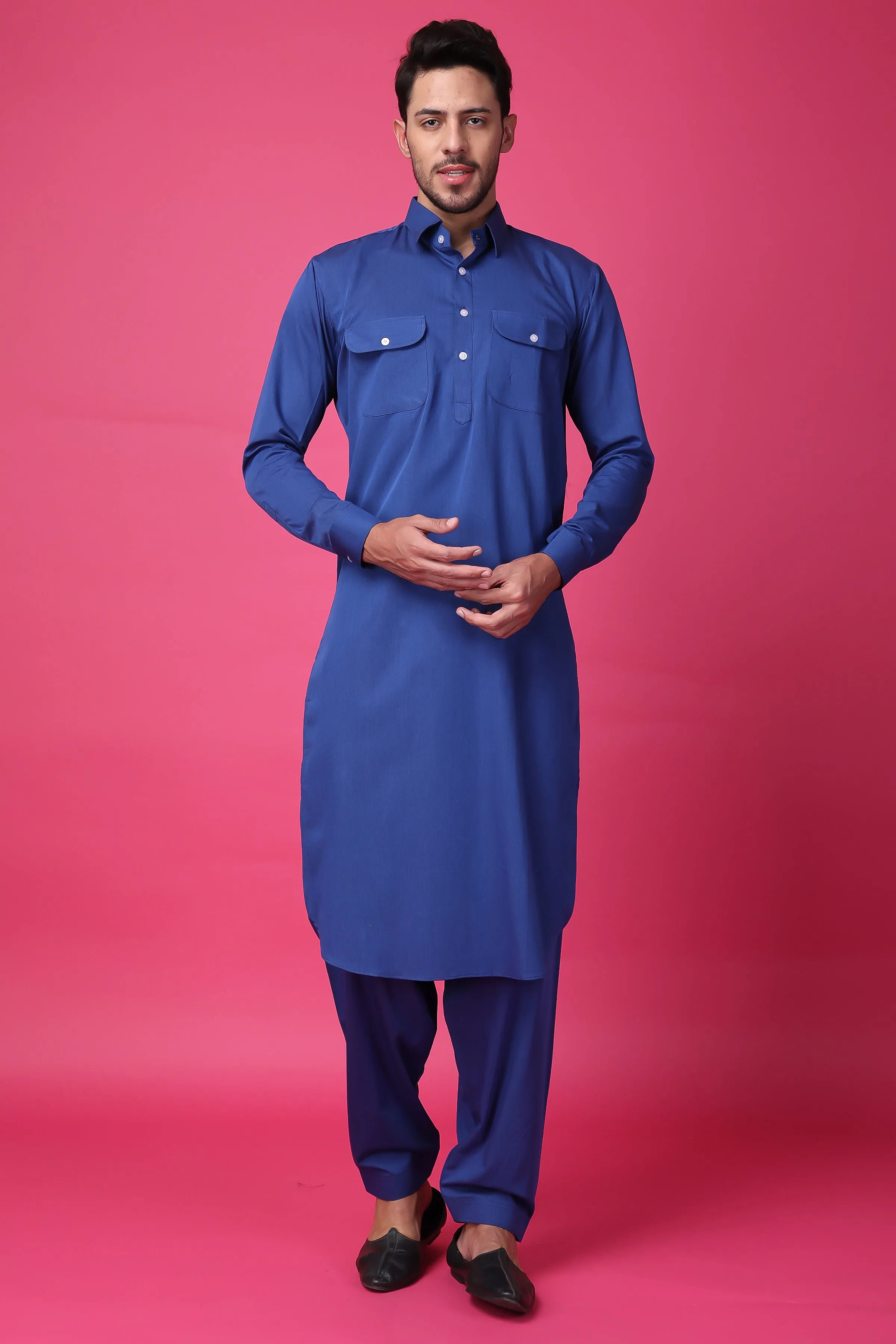 Glorious Indigo Pathani Suit