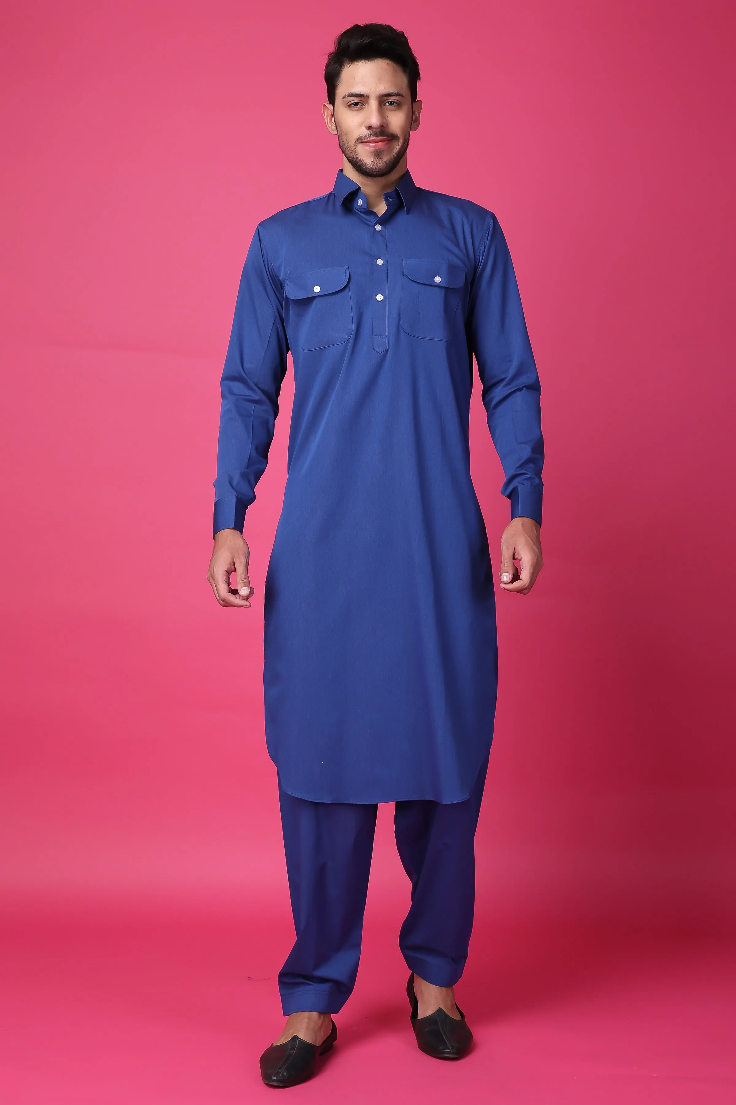 Glorious Indigo Pathani Suit