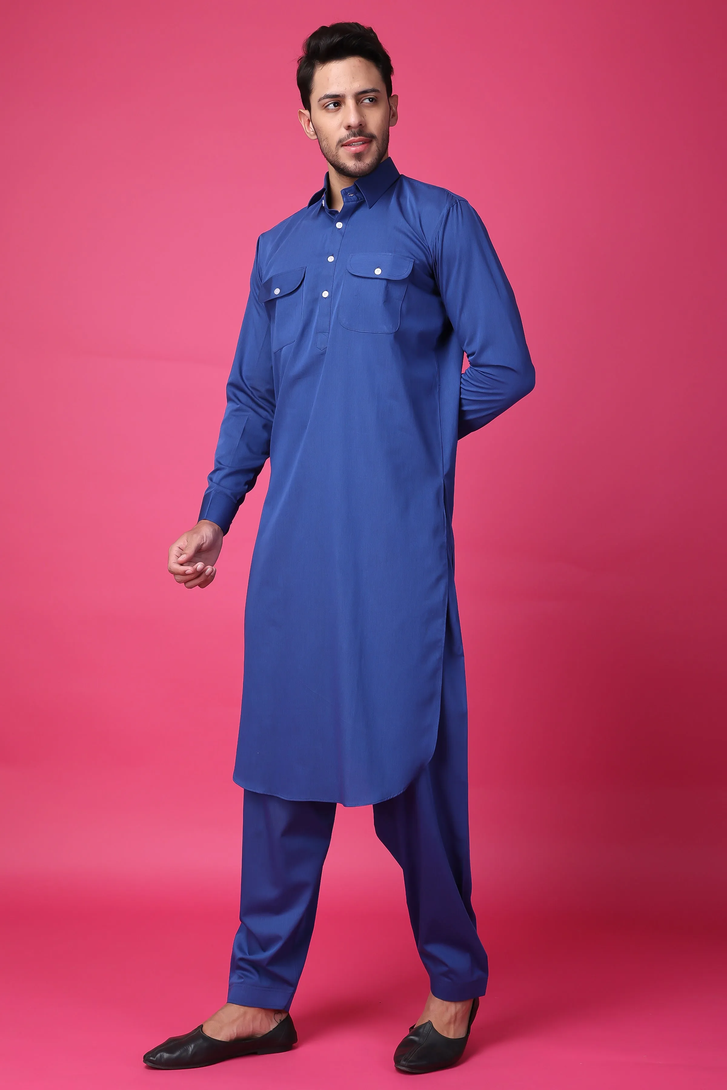 Glorious Indigo Pathani Suit