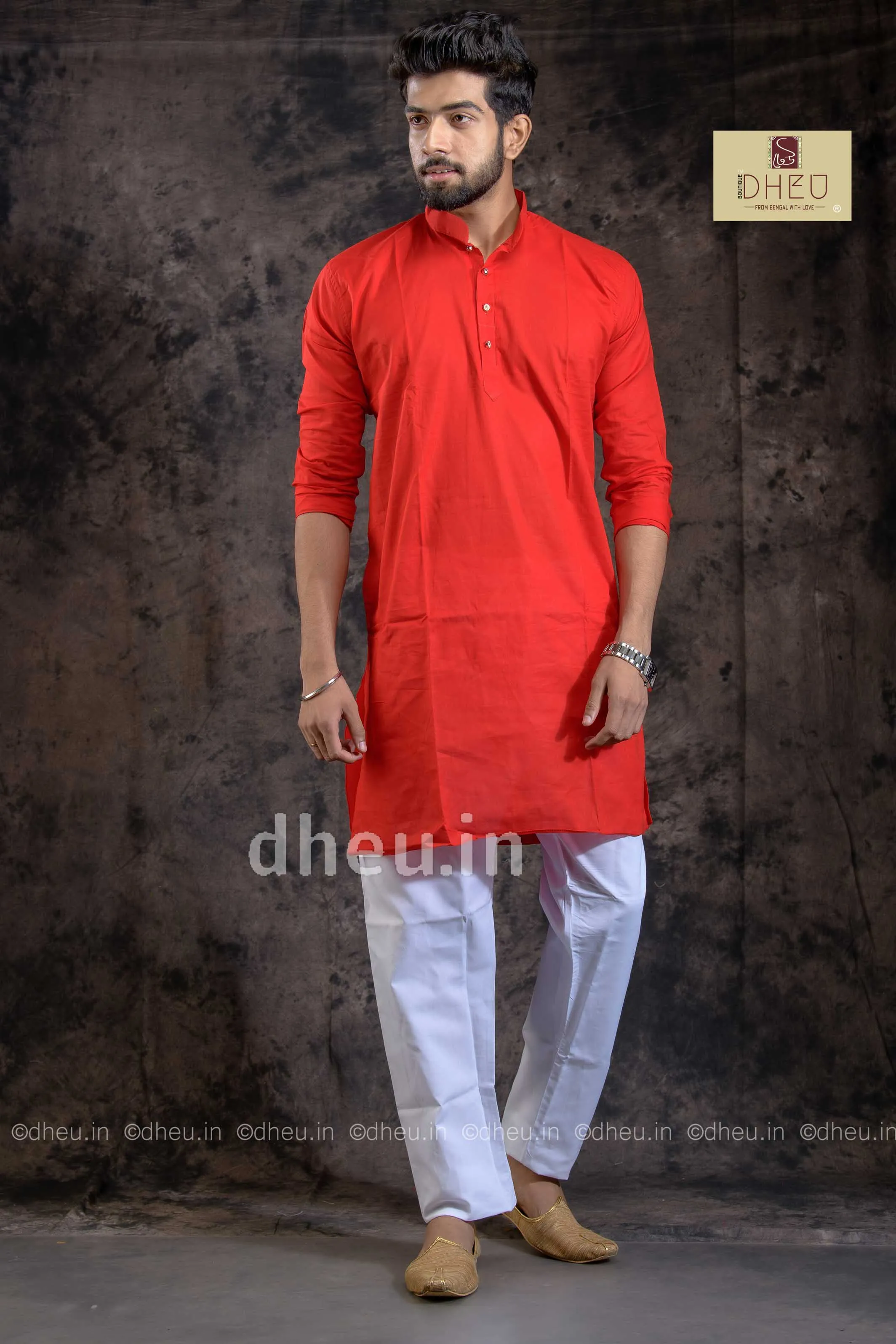 Handloom Saree-Kurta Couple Set