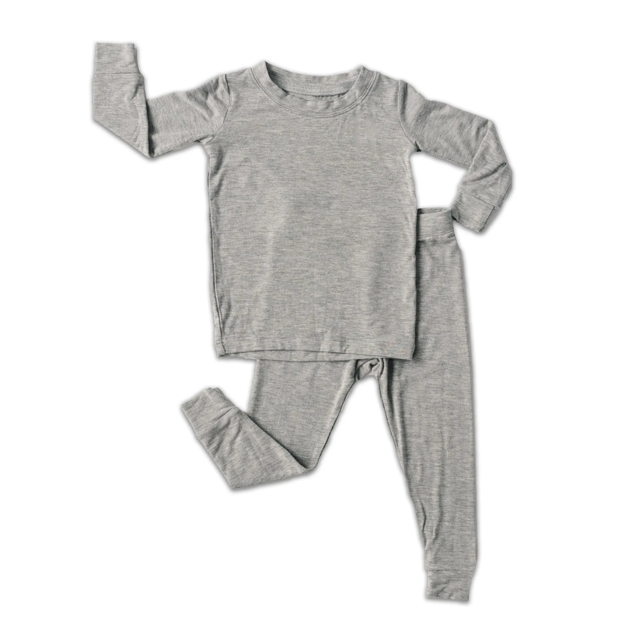 Heather Gray Two-Piece Pajama Set