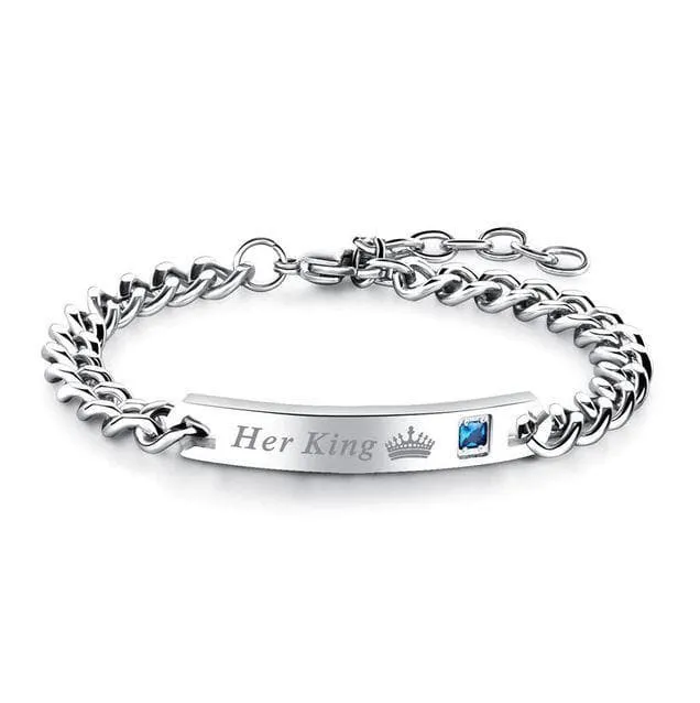 His Queen Her King - Couple Bracelets