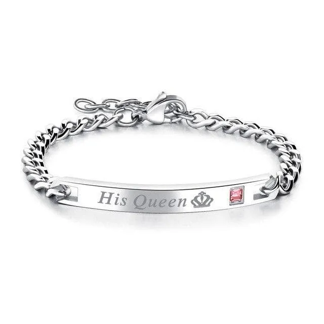 His Queen Her King - Couple Bracelets