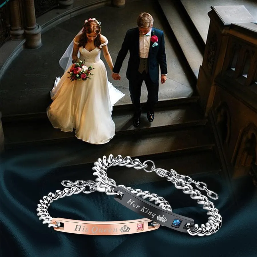 His Queen Her King - Couple Bracelets