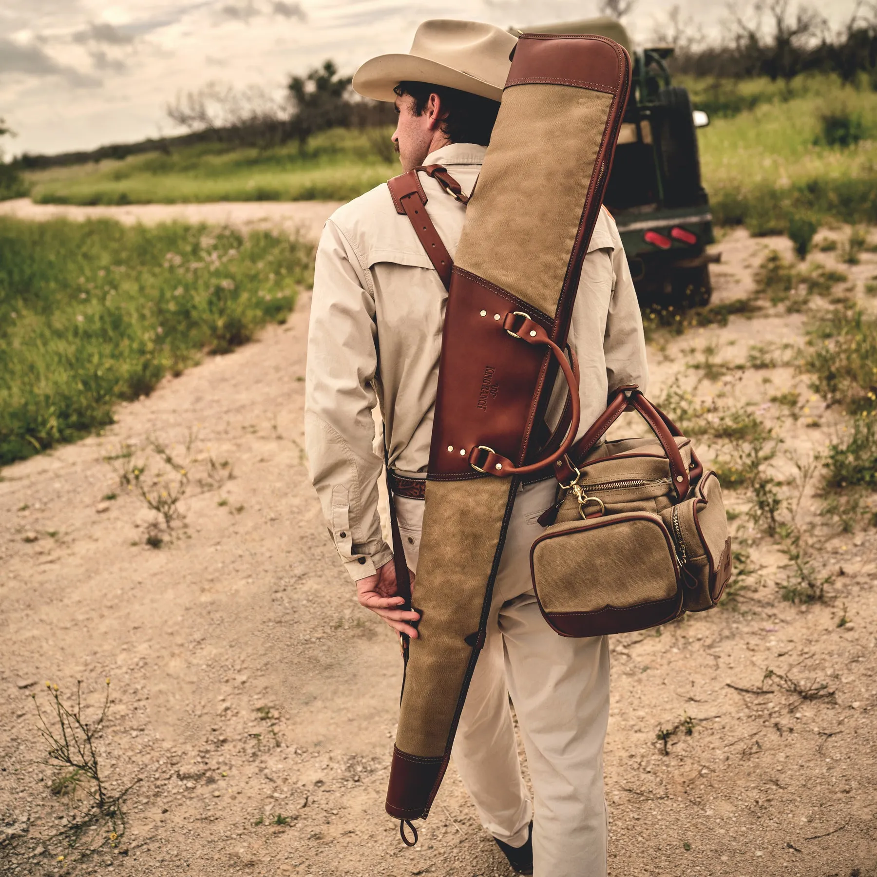 King Ranch Waxed Canvas Shotgun Case