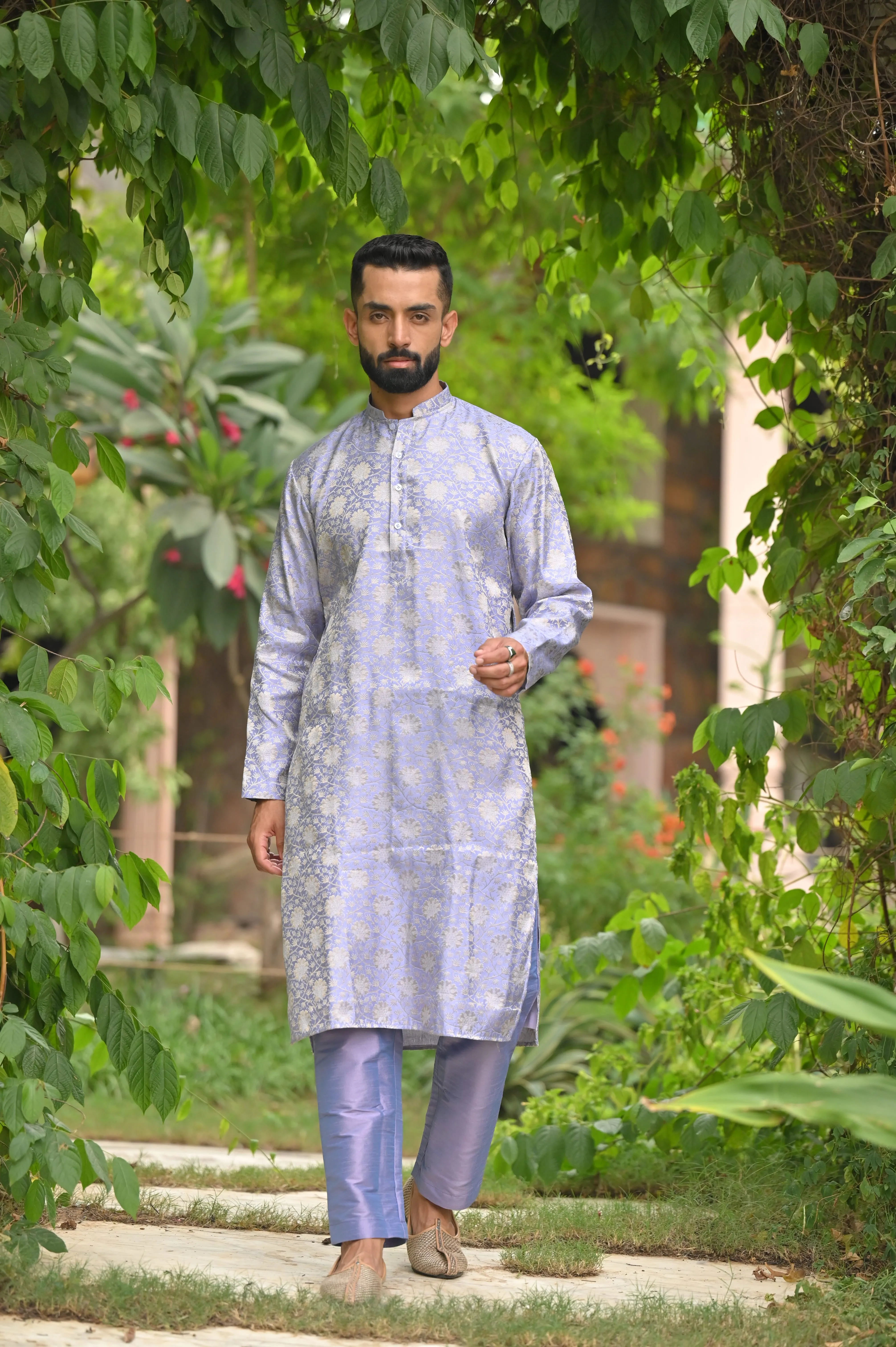 Lavender Sequin Kurta Vasket Set