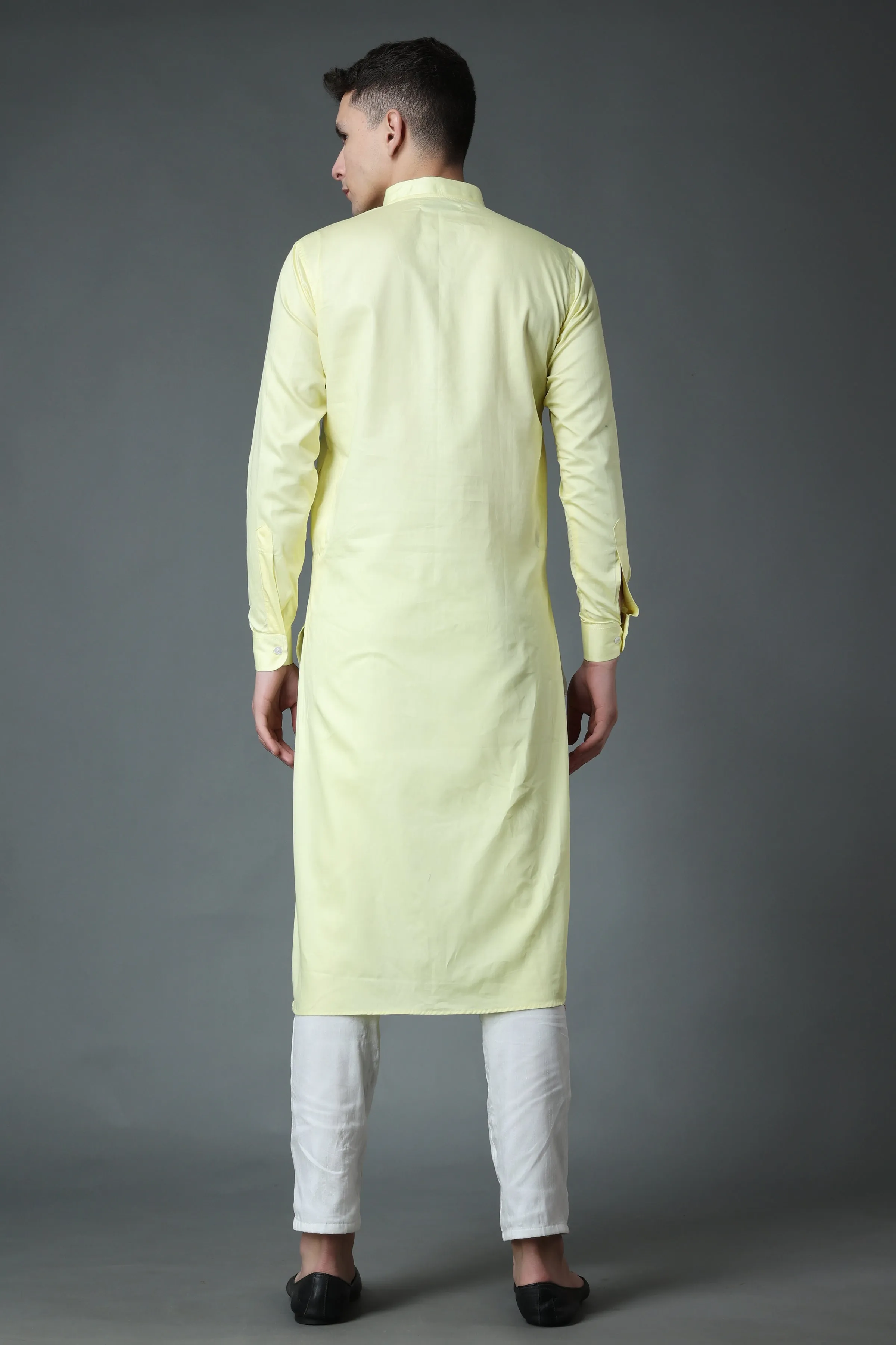 Lemon Ice Cotton Kurta Pajama