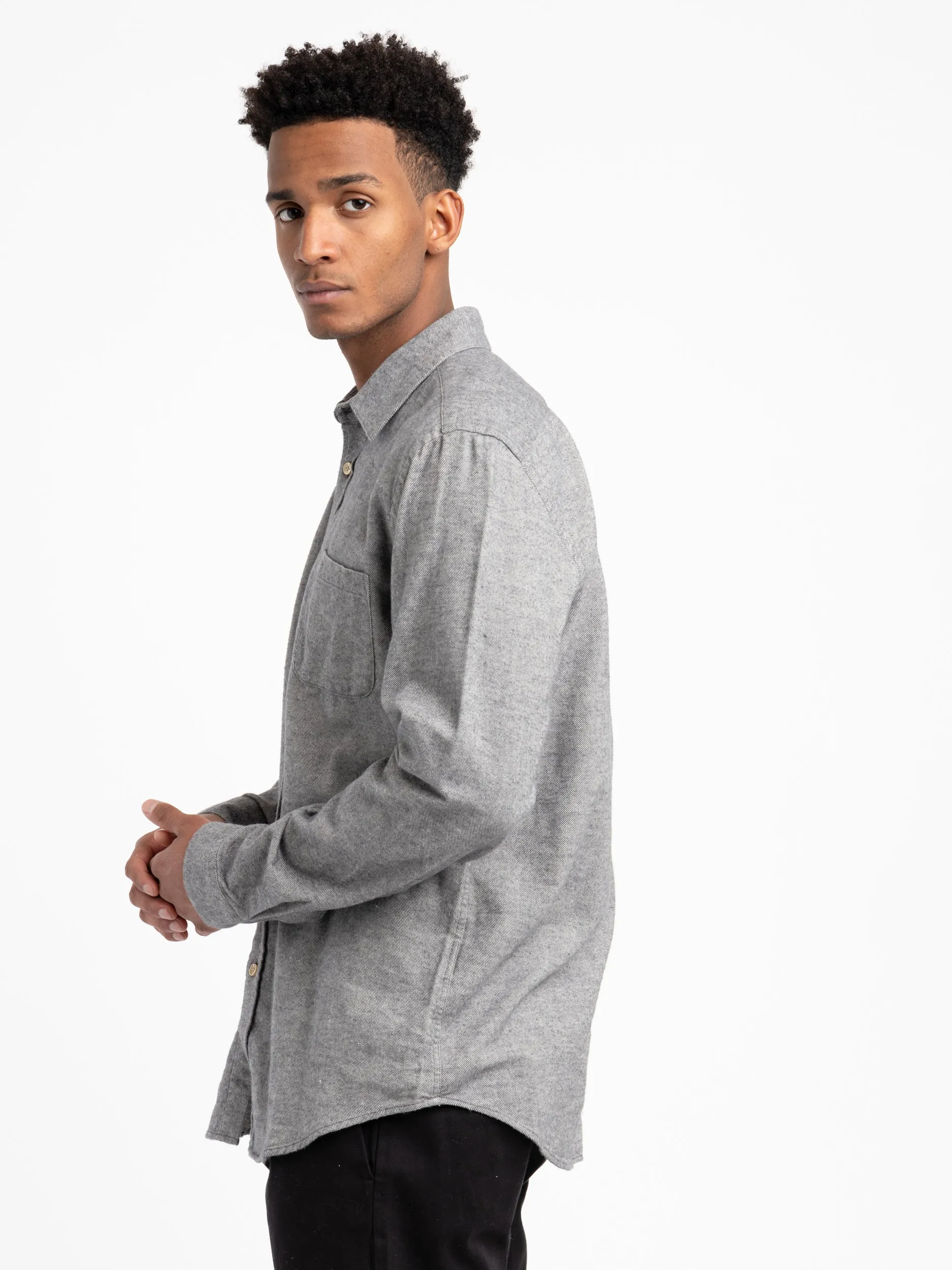 Light Grey Teca Flannel Shirt