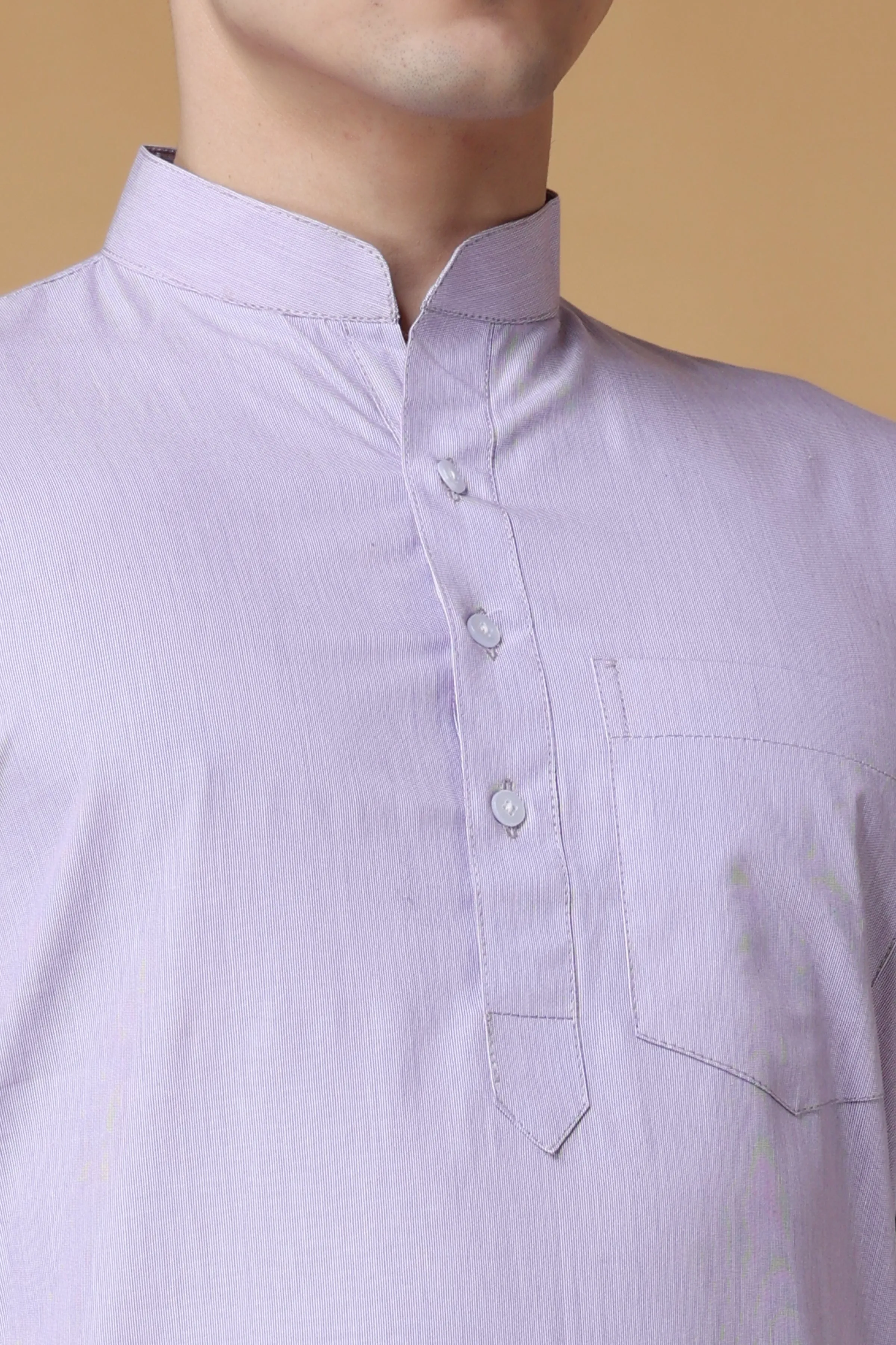 Lilac Lustre Cotton Kurta Pajama