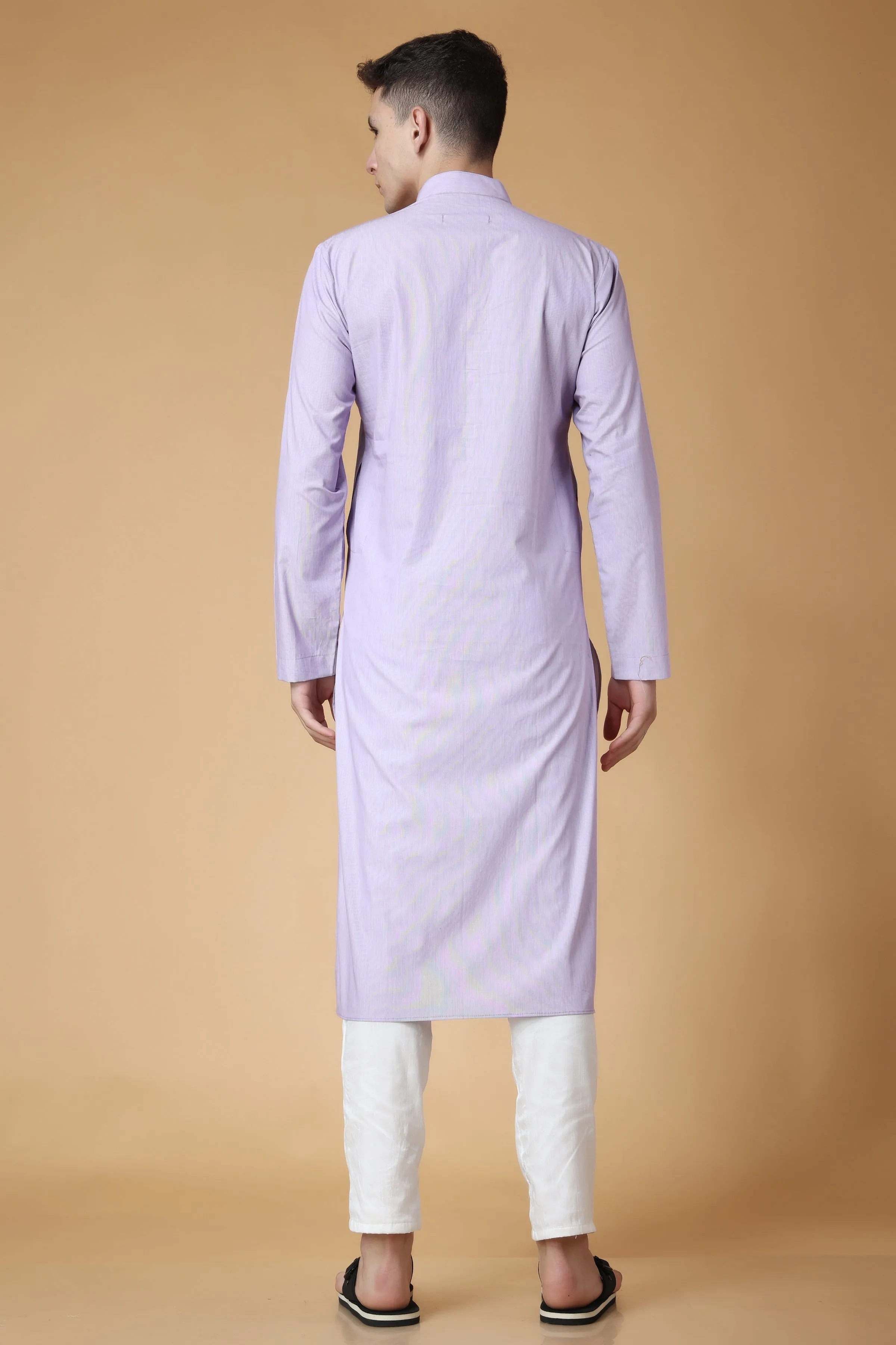 Lilac Lustre Cotton Kurta Pajama