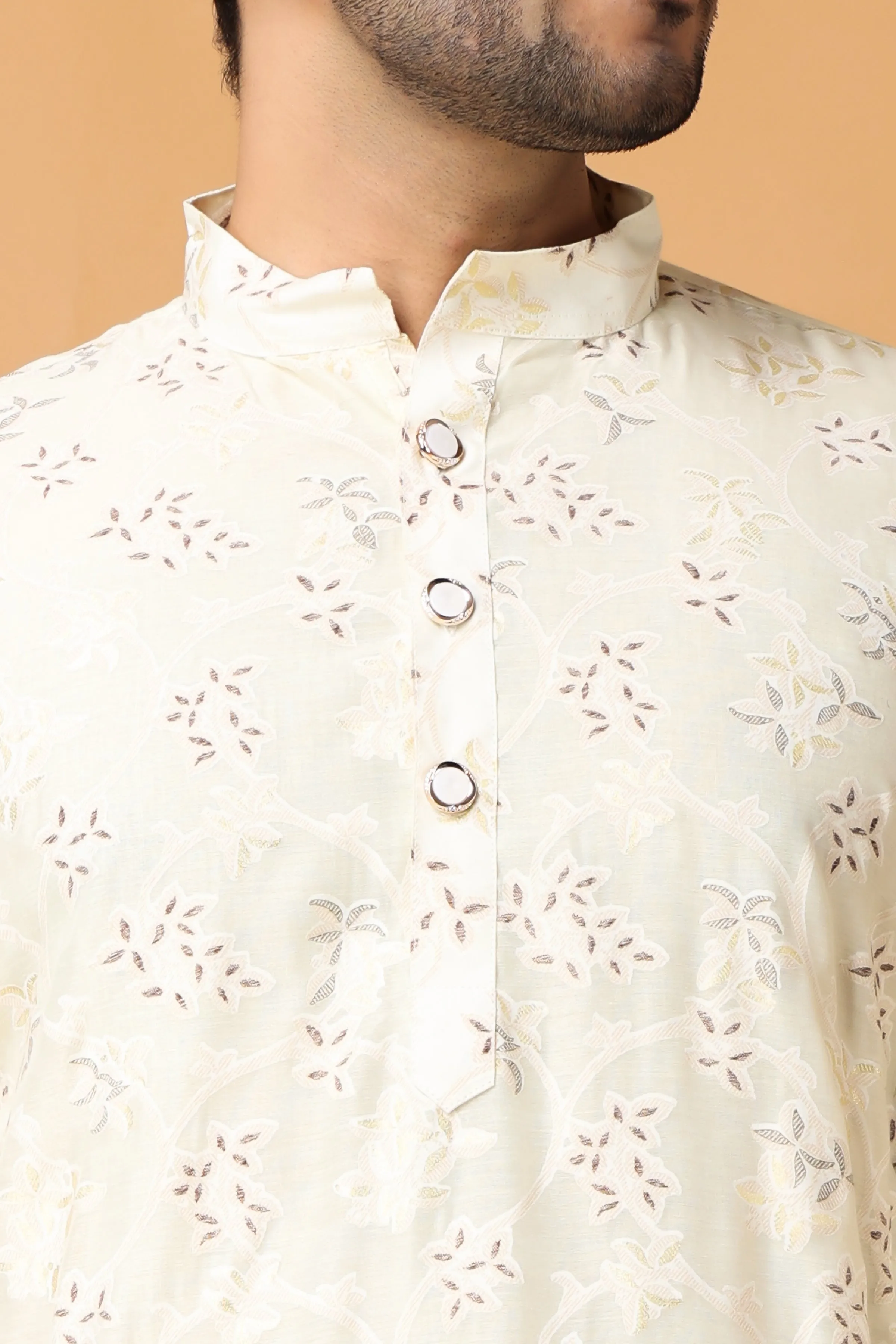 Lime Printed Modal Kurta