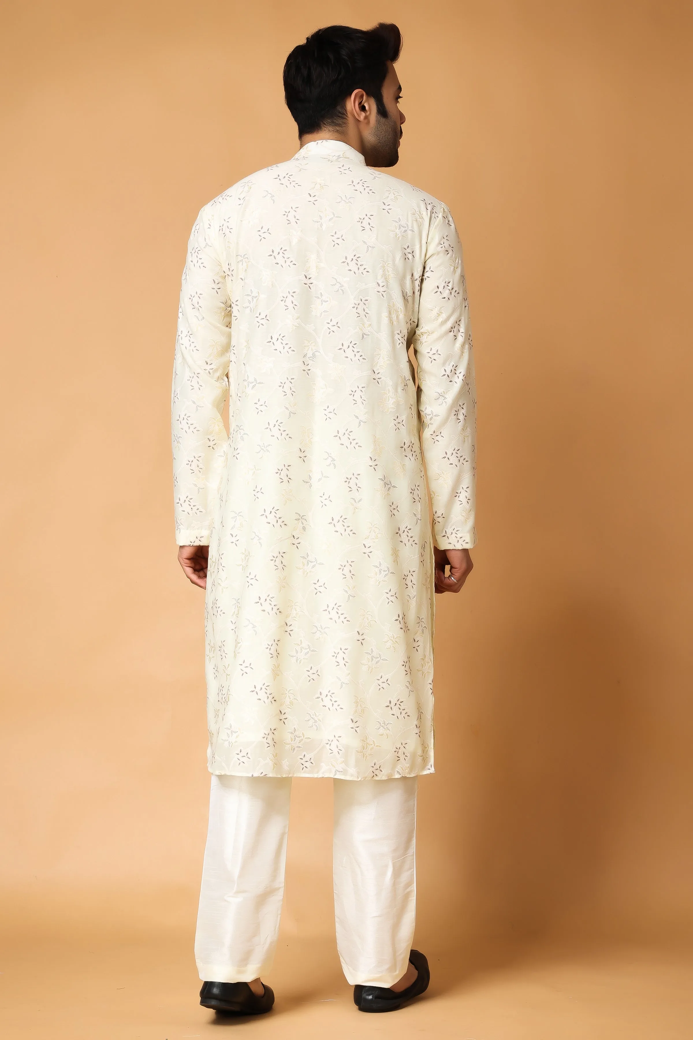 Lime Printed Modal Kurta