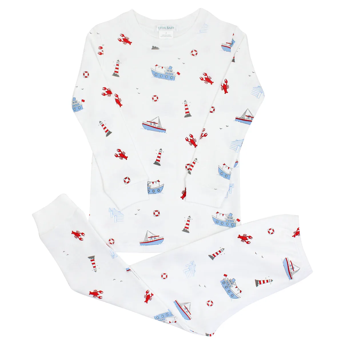 Lobster Boat Printed Pajama | Boy