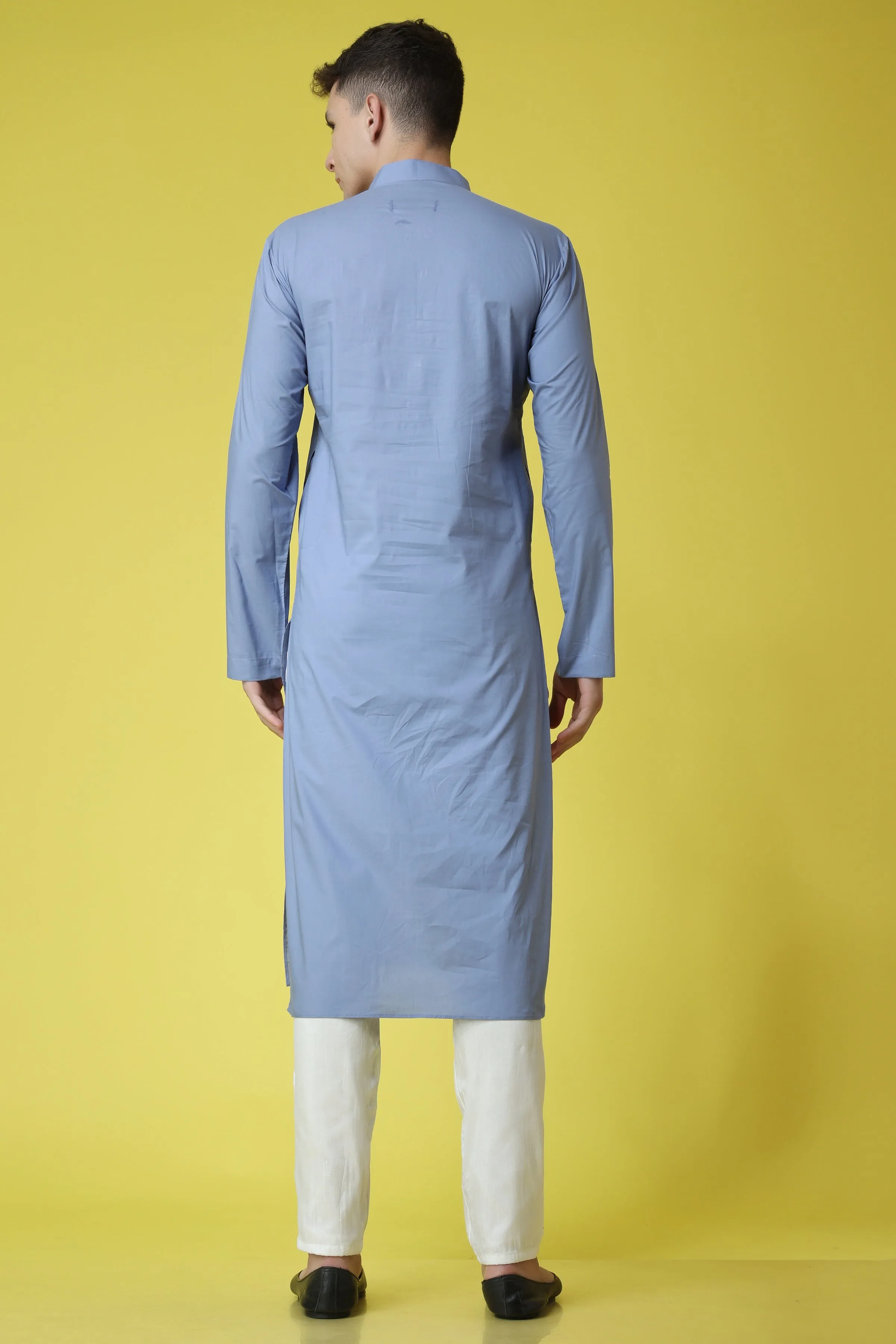 Marble Grey Cotton Kurta Pajama