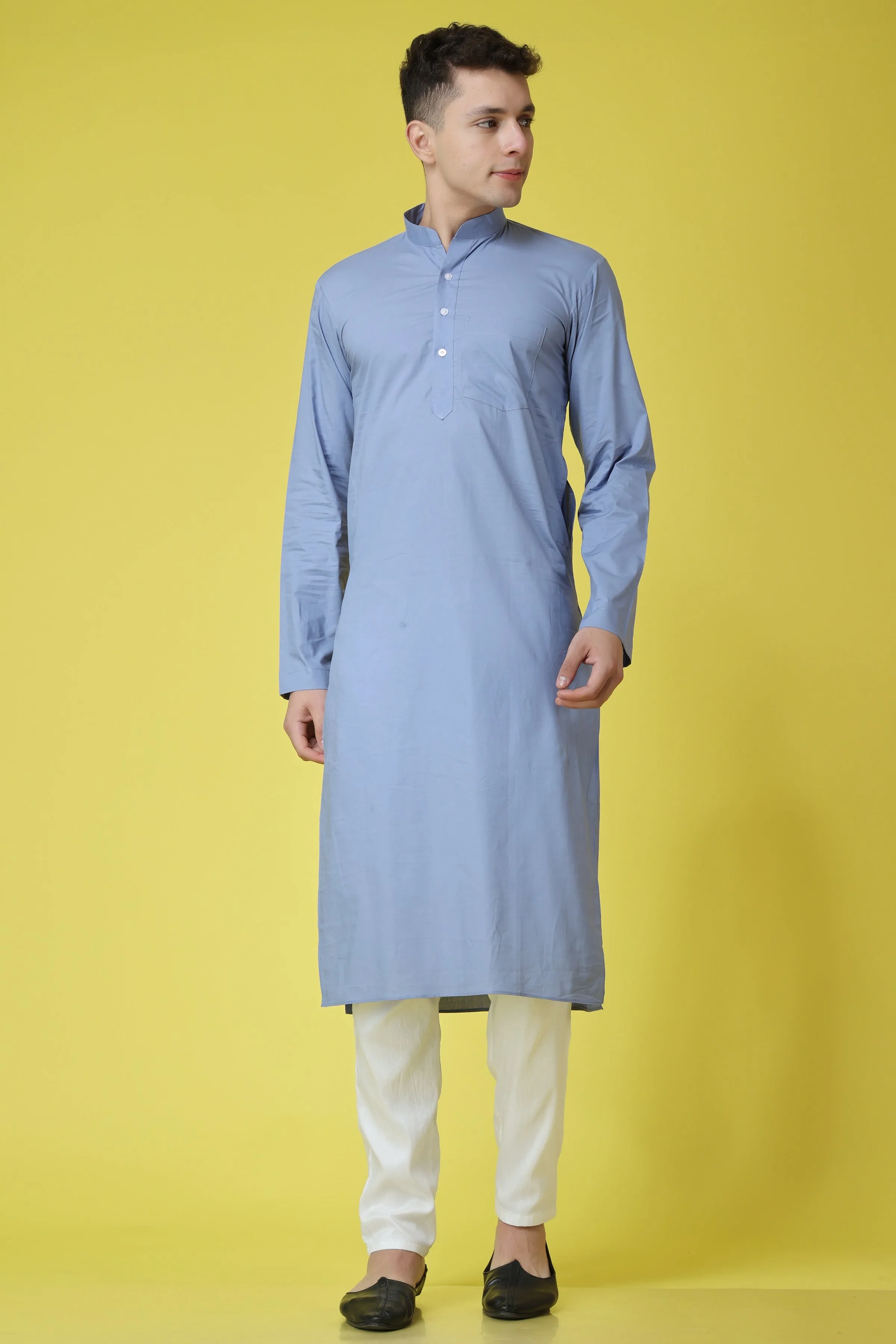 Marble Grey Cotton Kurta Pajama