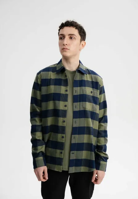 MELAWEAR Sahel flannel shirt thyme check men