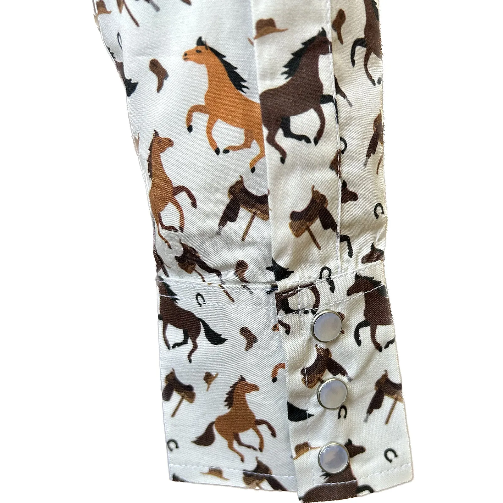 Men's Horse Print Western Shirt