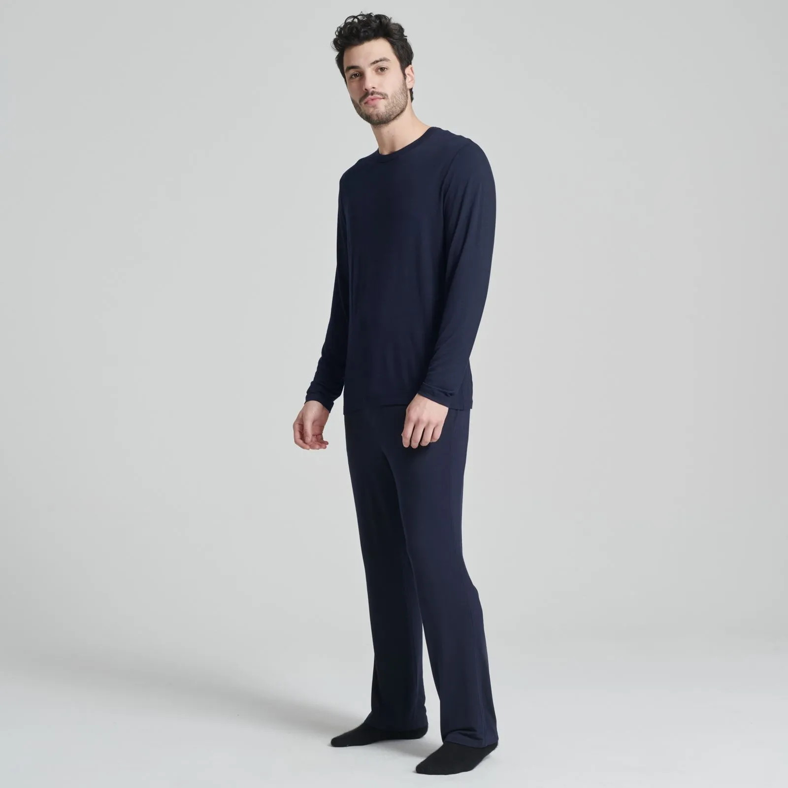 Men's Long Sleeve Tee-Pajama Pant Set