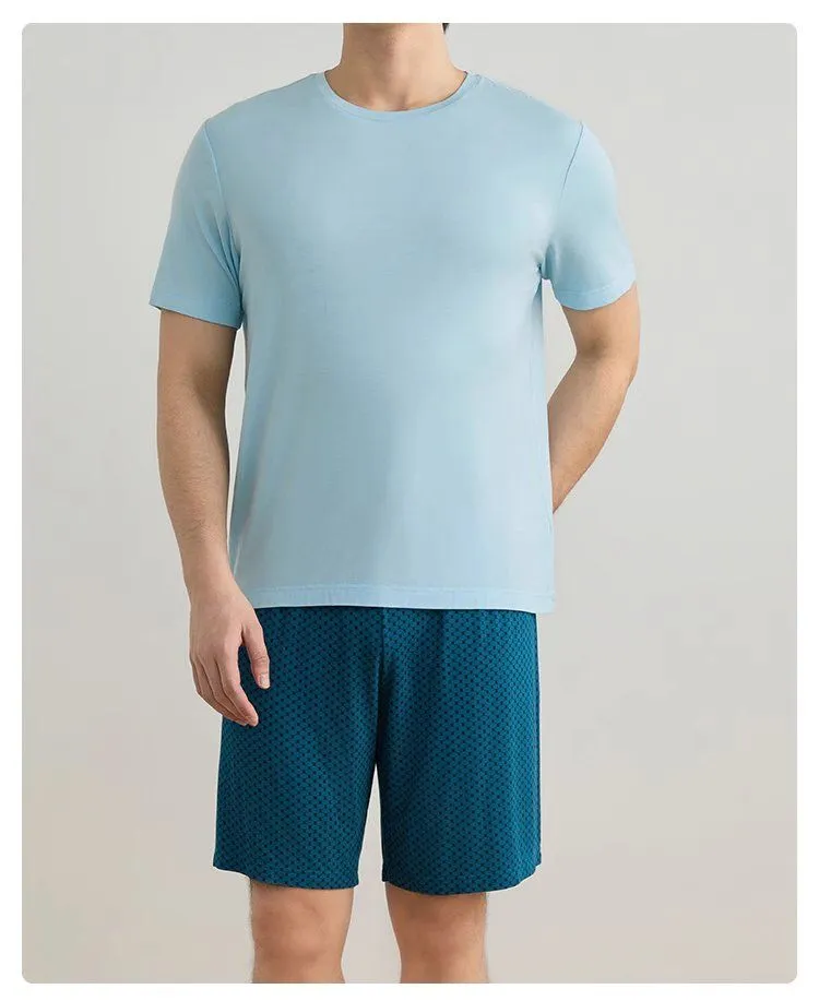 Men's Modal Short Sleeved Sleepwear Set