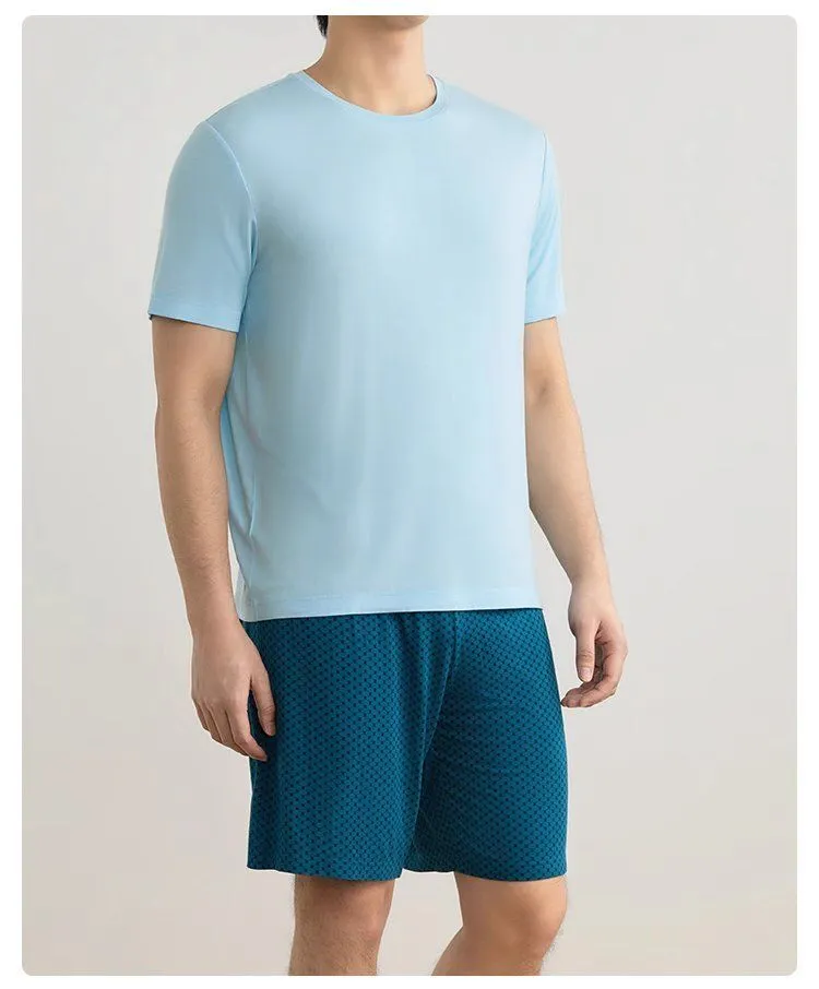 Men's Modal Short Sleeved Sleepwear Set