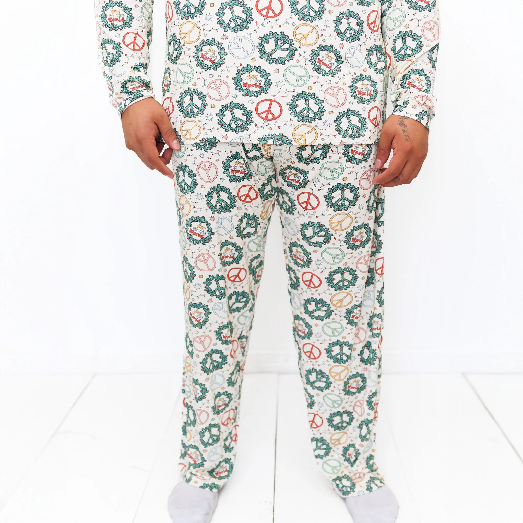 MEN'S PAJAMA SET- Christmas Peace