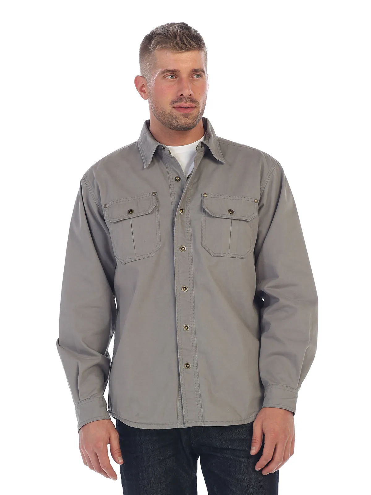 Men's Twill Jacket with Flannel Lining