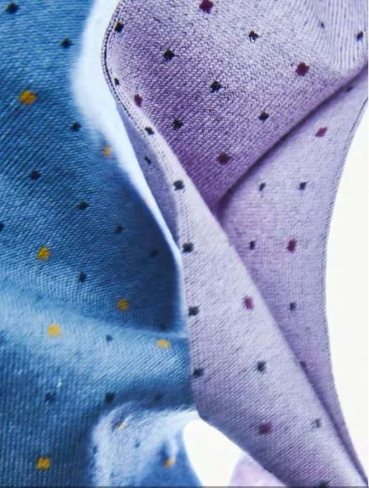 Micro Dots Socks | Light Blue Denim