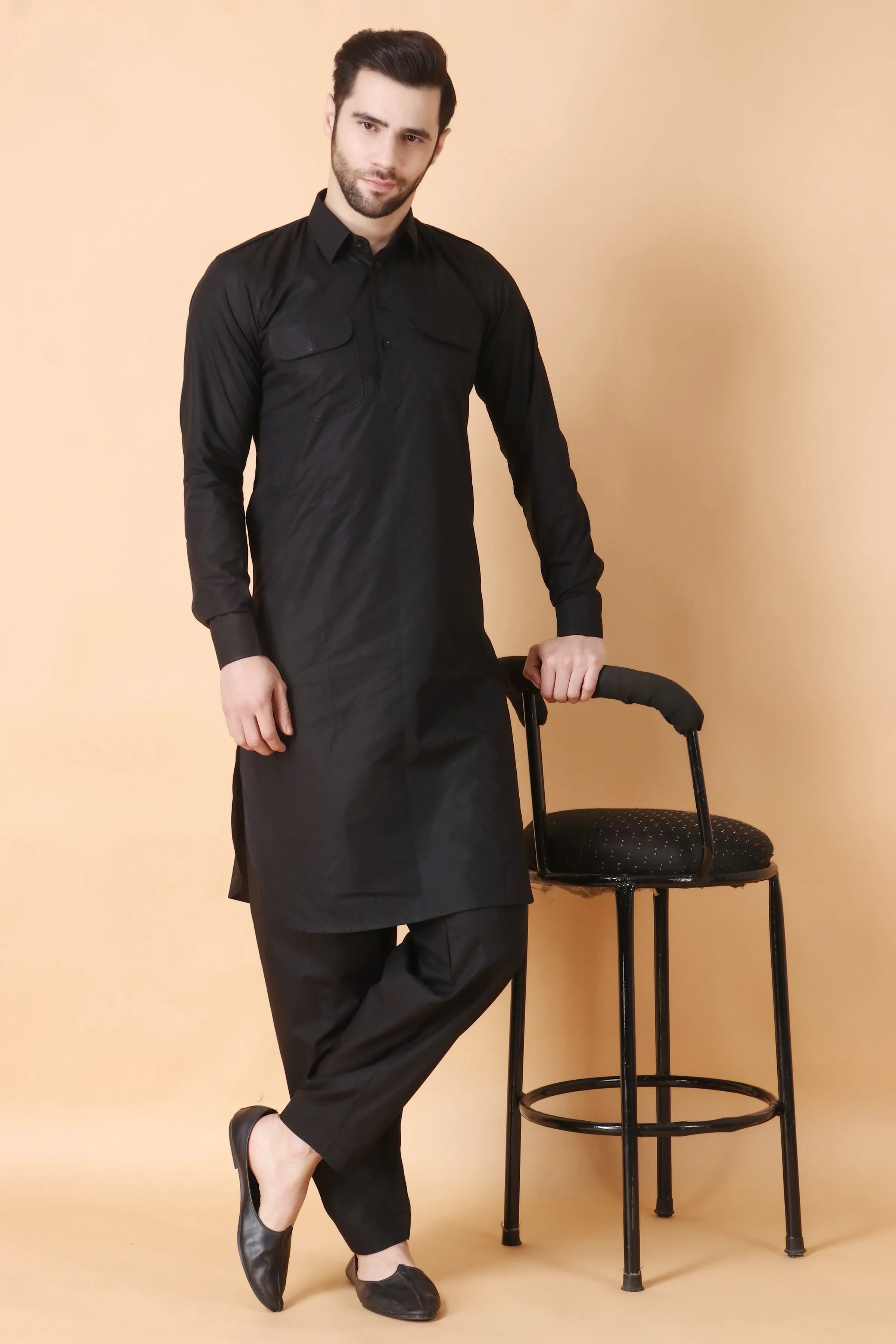 Midnight Charm Pathani Suit