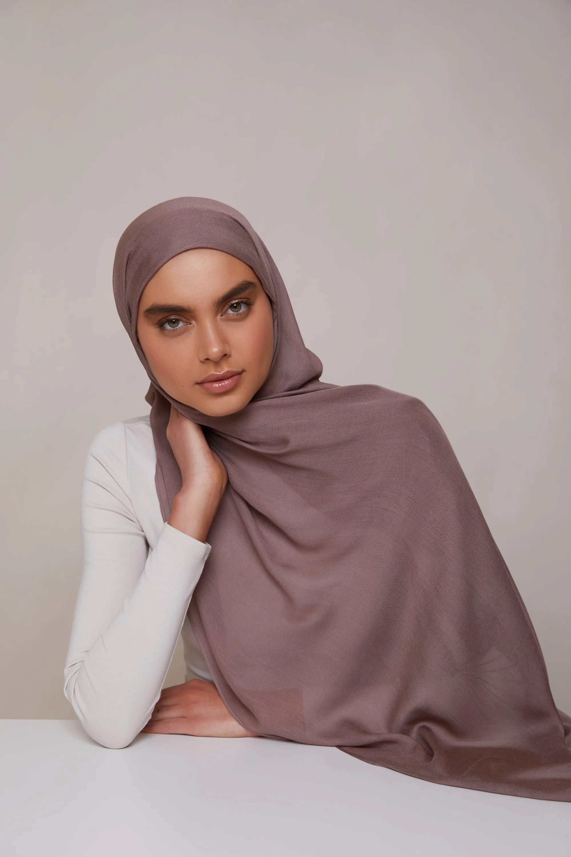 Modal Hijab - Deep Taupe