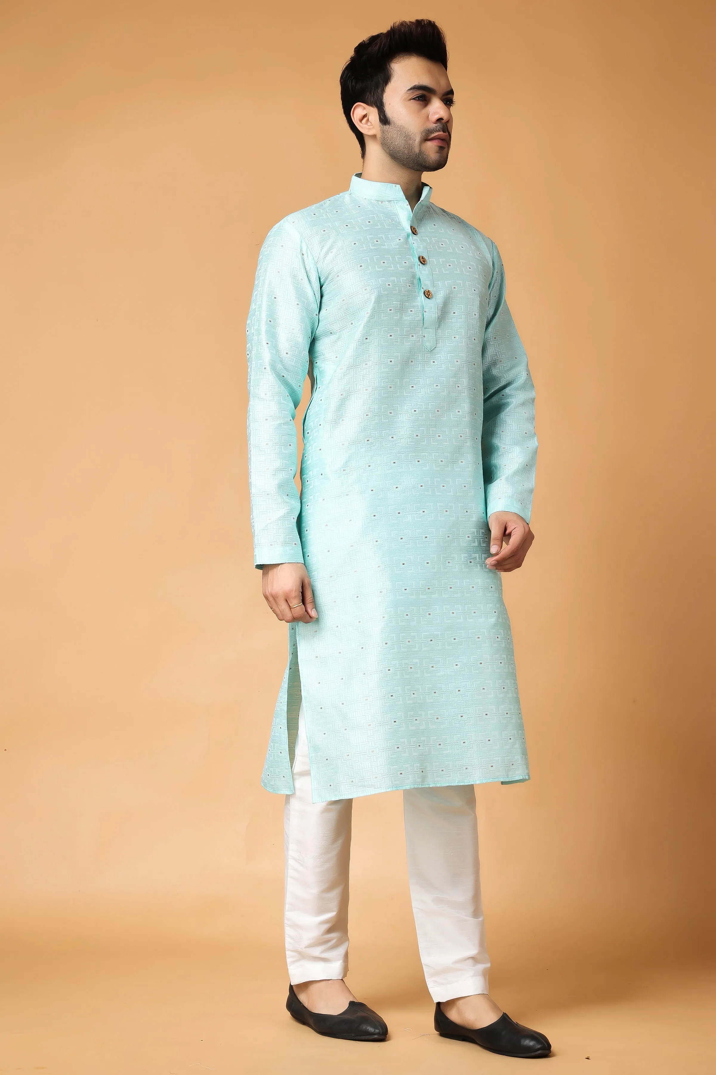 Moonlit Jacquard Woven Kurta Pajama