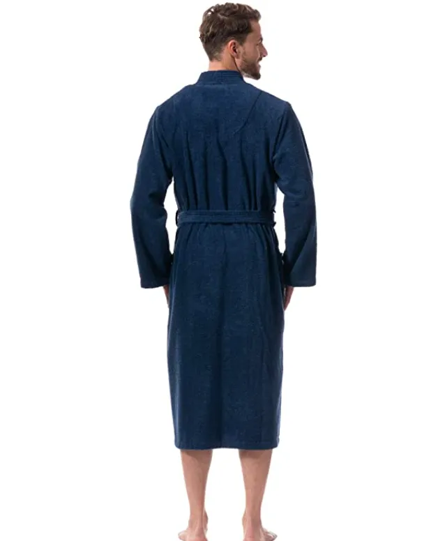 Morgenstern Men's Hooded Bathrobe (Blue)