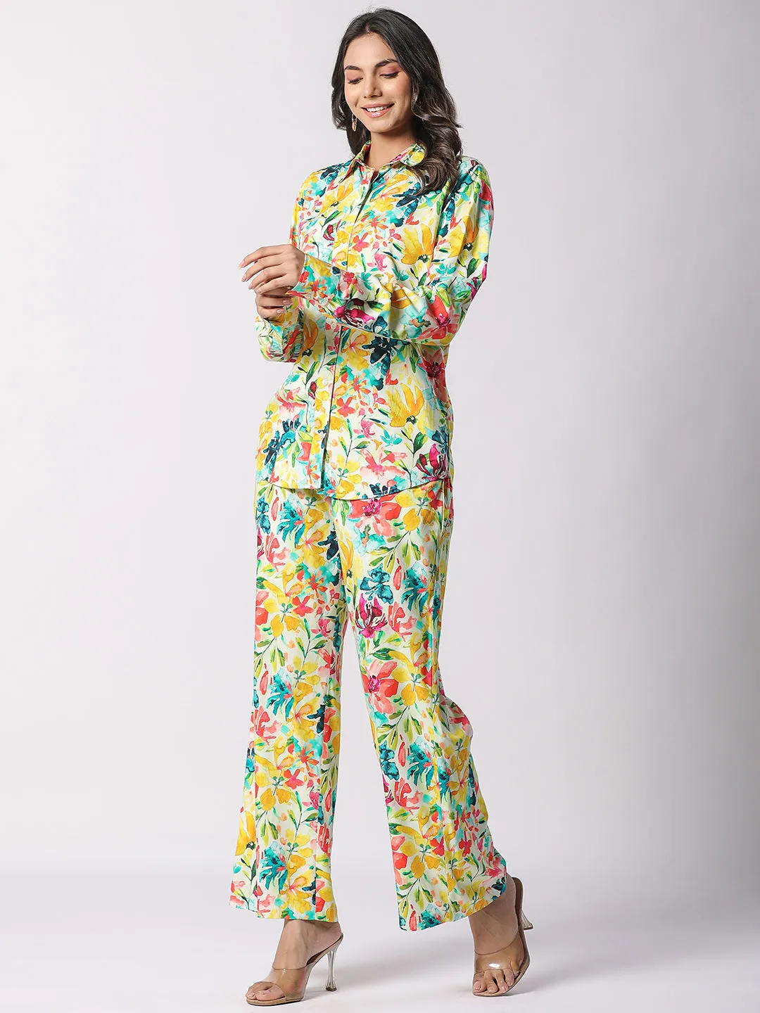 Multi Botanic Printed Modal Co-ord Set